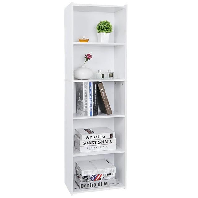 ZENY 5-Tiers Bookshelf Bookcase Multipurpose Collection Display Storage