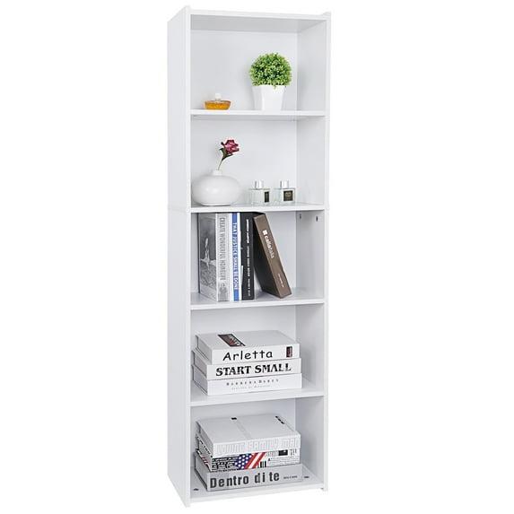 ZENY 5-Tiers Bookshelf Bookcase Multipurpose Collection Display Storage