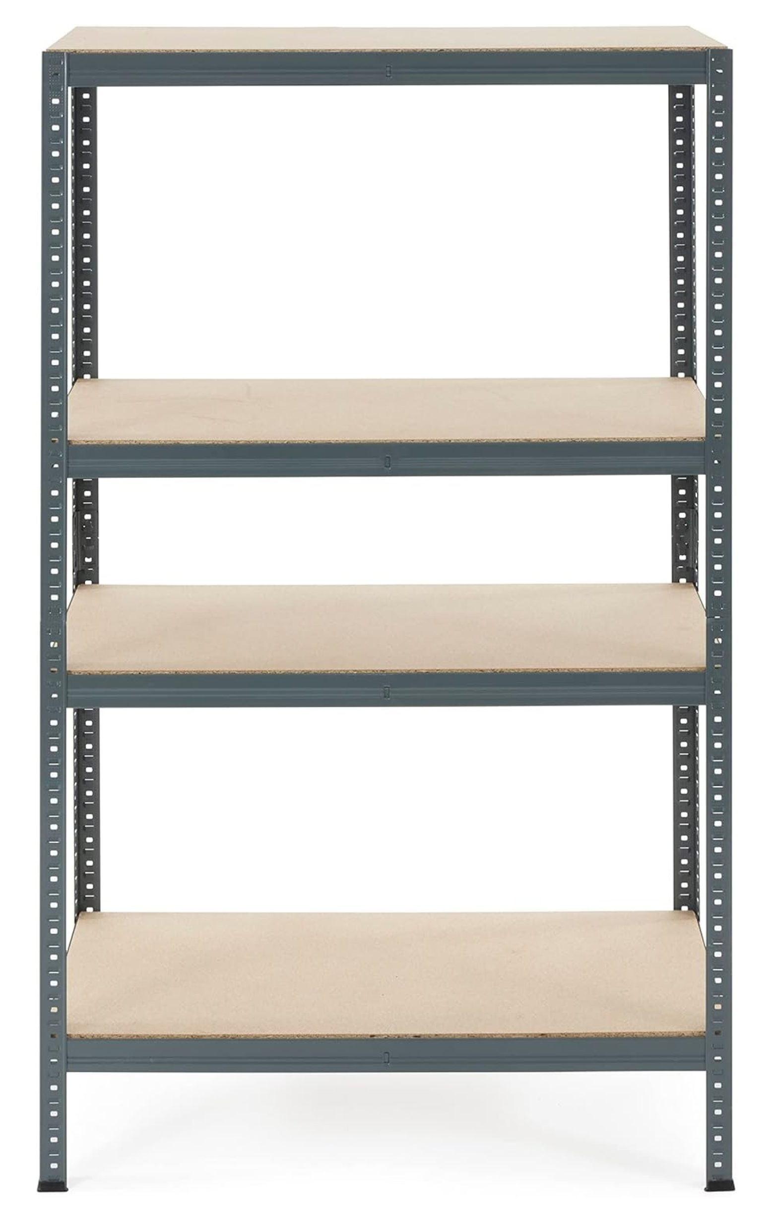 Gray 36x60" 4-Tier Adjustable Steel Storage Shelving Unit