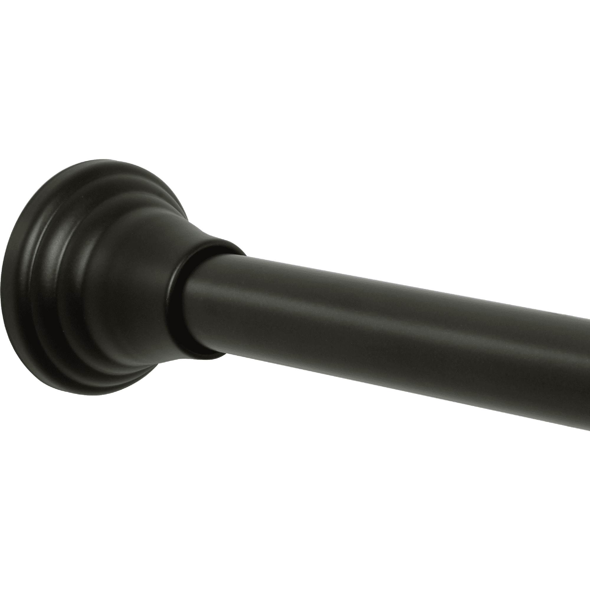 Adjustable Black Aluminum Tension Shower Rod 44-72 Inches