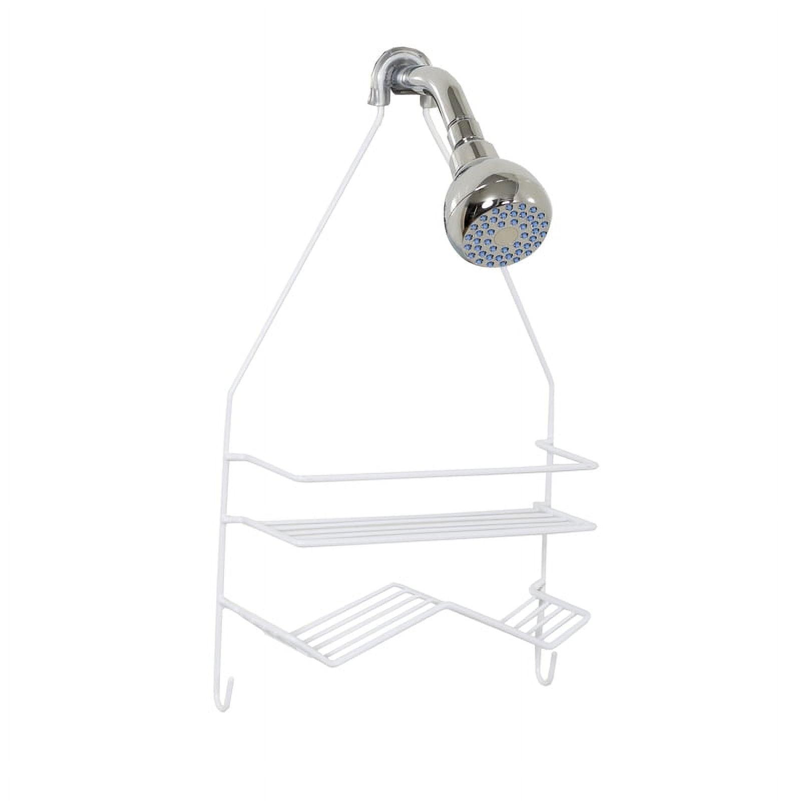 Zenna Home 17.75 in. H X 3.75 in. W X 10 in. L White Shower Caddy