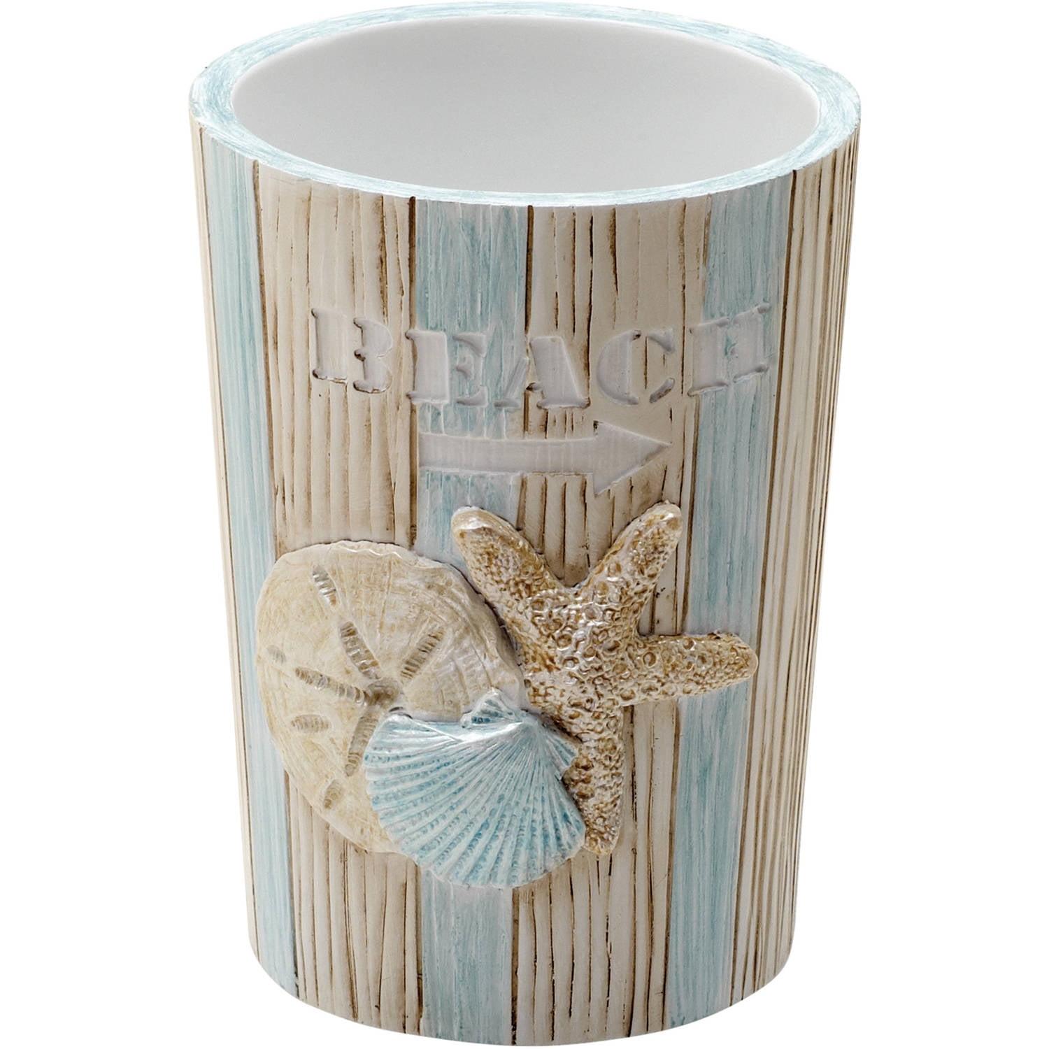 Zenna Home India Ink Seaside Serenity Tumbler, Coastal/Beach