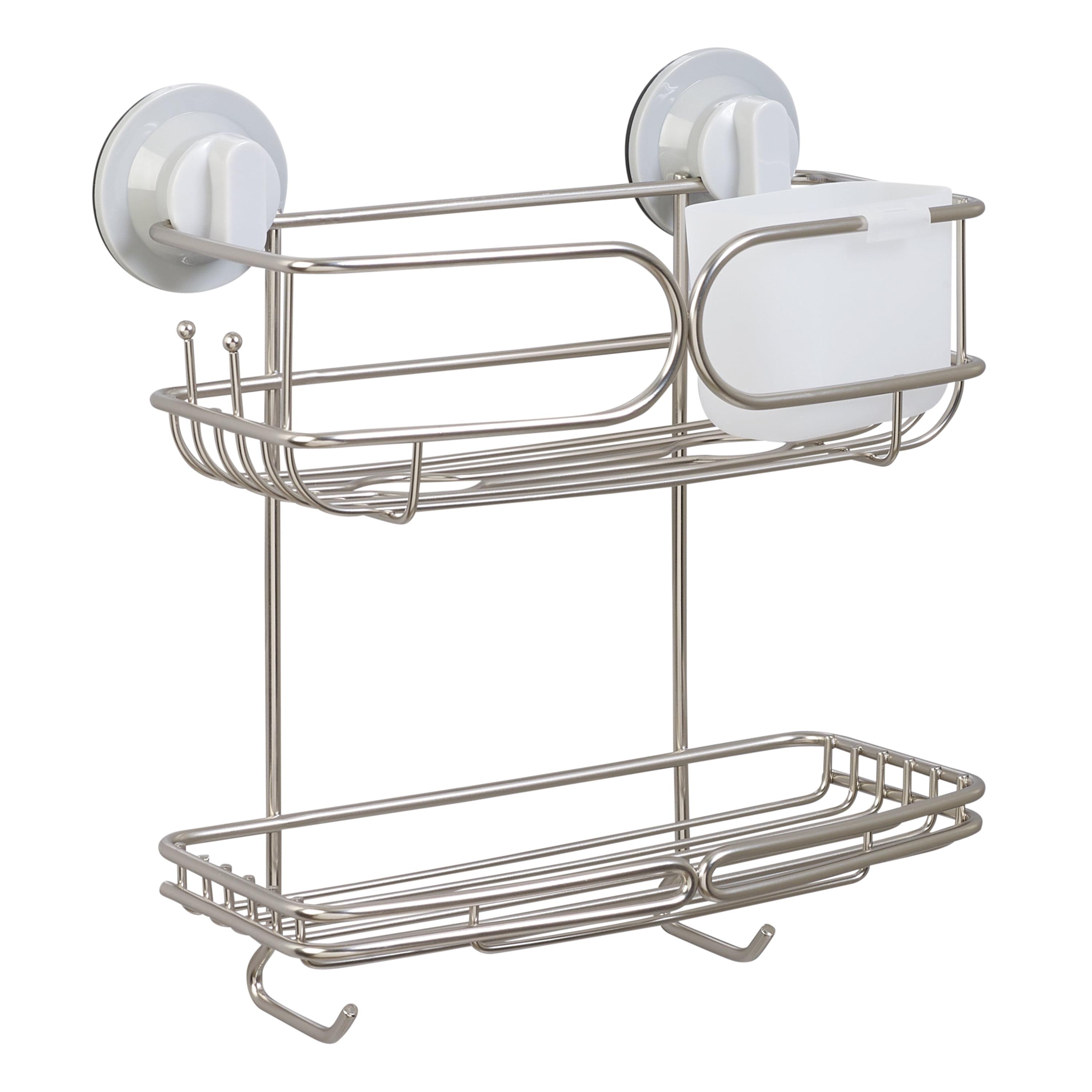 Stainless Steel Dual Mount Suction Shower Caddy