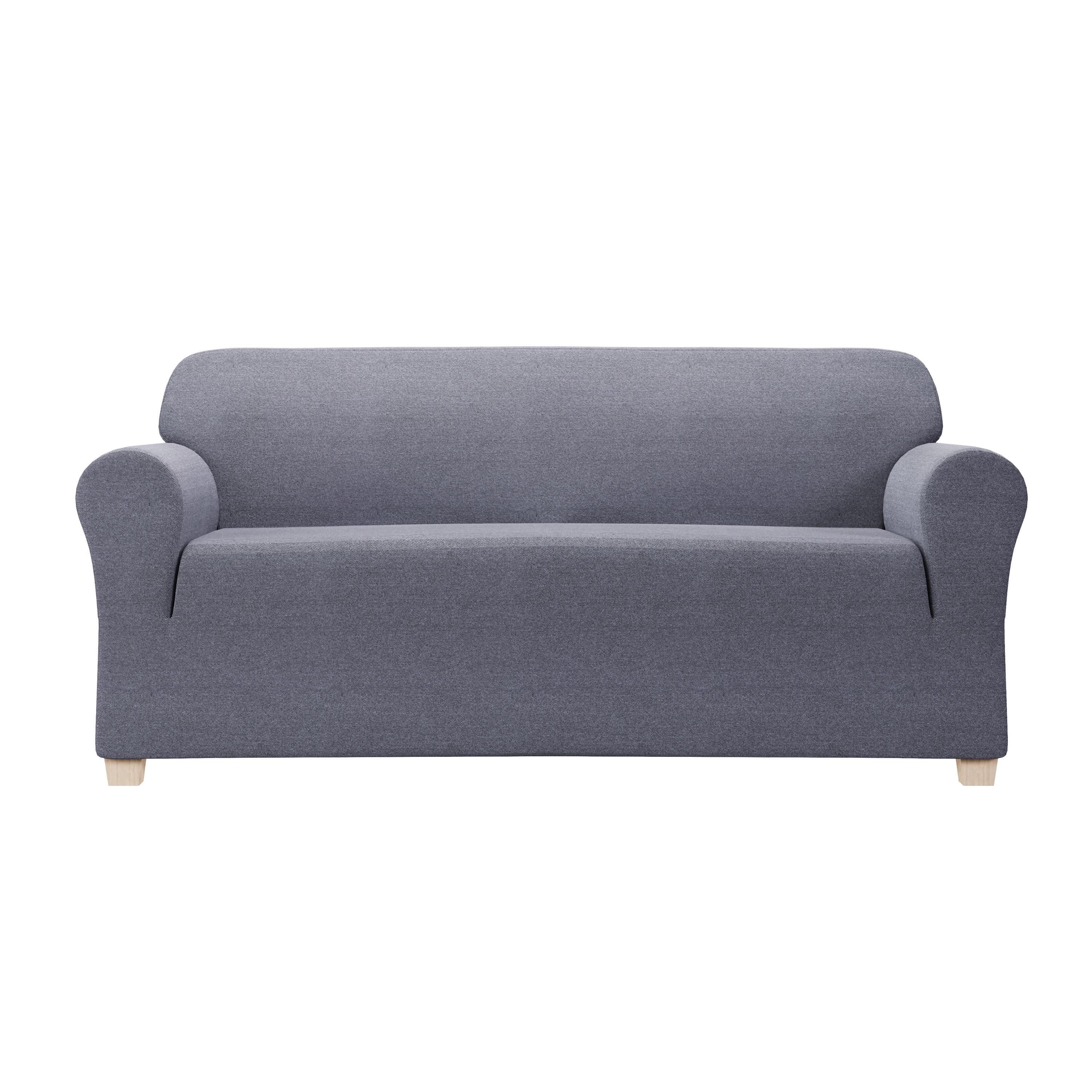 Zenna Home Recycled Cotton Sofa Slipcover, 1-Piece, Dark Blue Heather