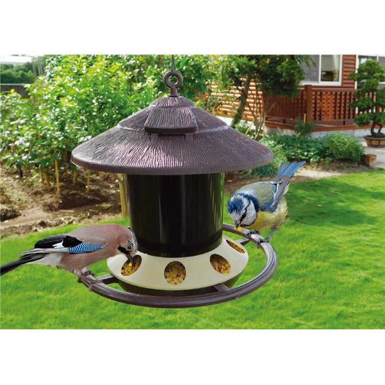 Zenport Industries D-450 Multi-Bird Hanging Feeder with Roof, 1.23 lb Capacity, Multicolor