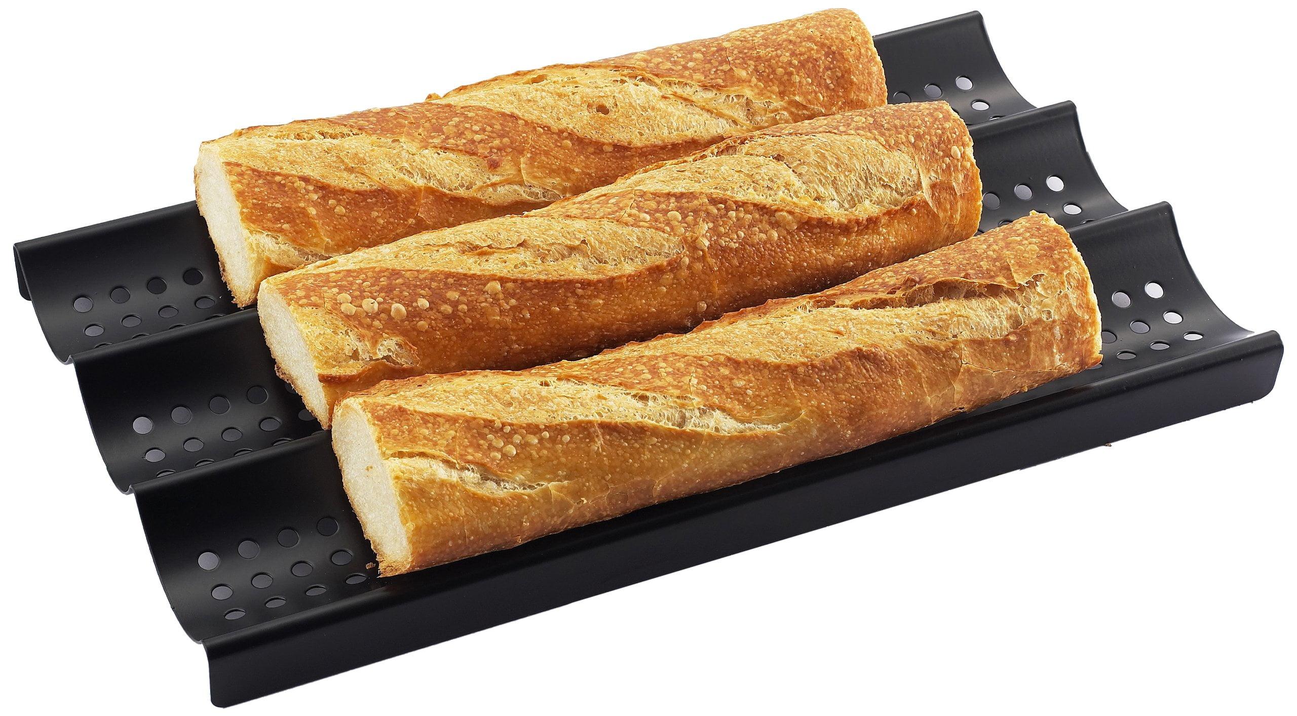 16'' x 10'' Non-Stick Carbon Steel Perforated Baguette Pan