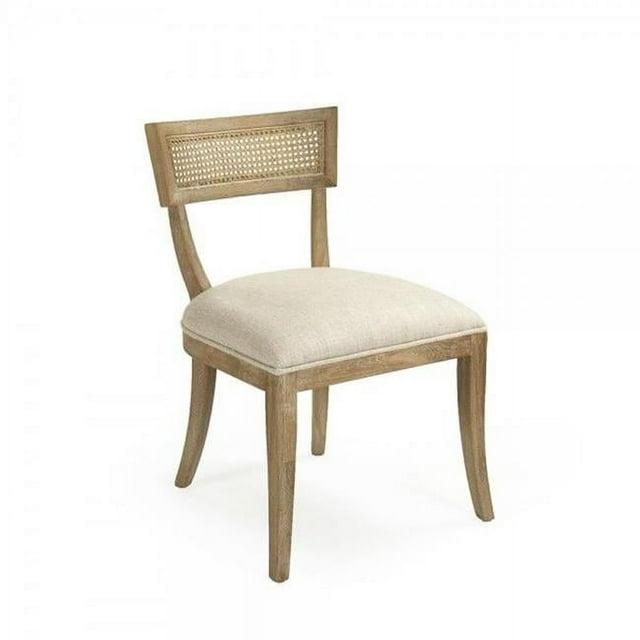 Zentique  20.5 x 32.5 x 23.5 in. Carvell Side Chair - Natural Cream Linen