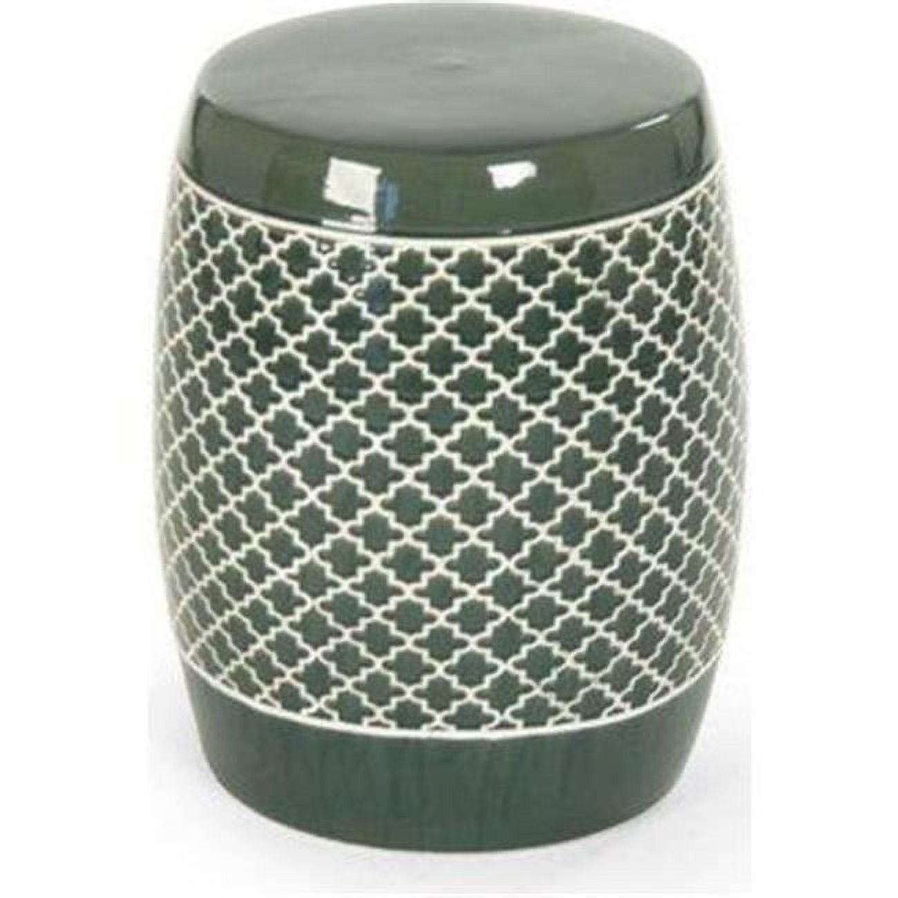 Teal Lovell Ceramic Accent Garden Stool