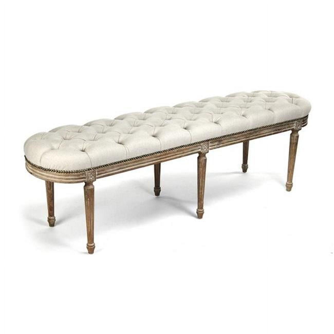 Michel Linen Upholstered Bench