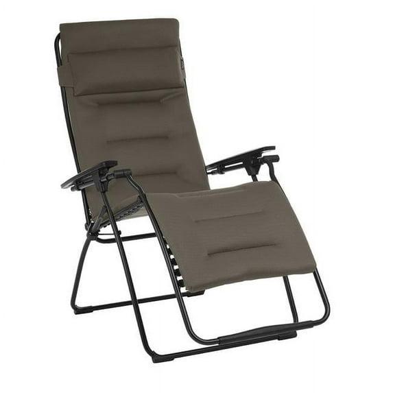 Lafuma Futura Air Comfort Outdoor Zero Gravity Steel Folding Recliner Chair for Camping, Backyards, Patio, Lawn, and Garden, Taupe