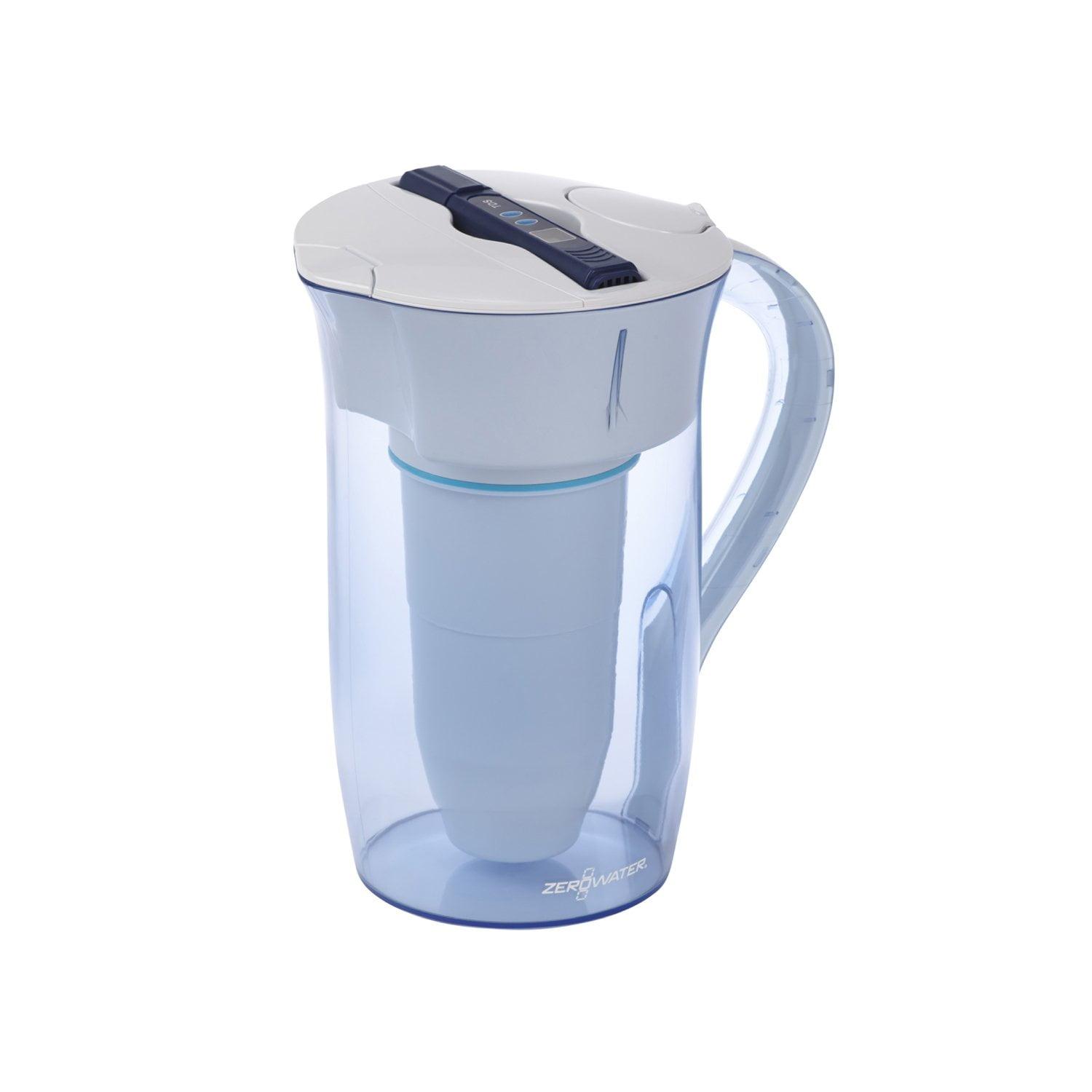 10 Cup Blue Transparent Water Filter Jug with Handle