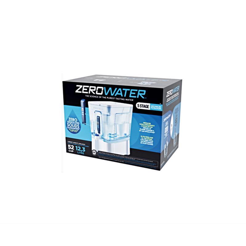 Orblue 52-Cup 5-Stage Water Filter Pitcher Dispenser With 5-Stage 0 TDS Zero Water Filter – IAPMO Certified To Reduce Metals, Chlorine, Lead, Chromium, And Forever Chemicals PFOA/PFOS