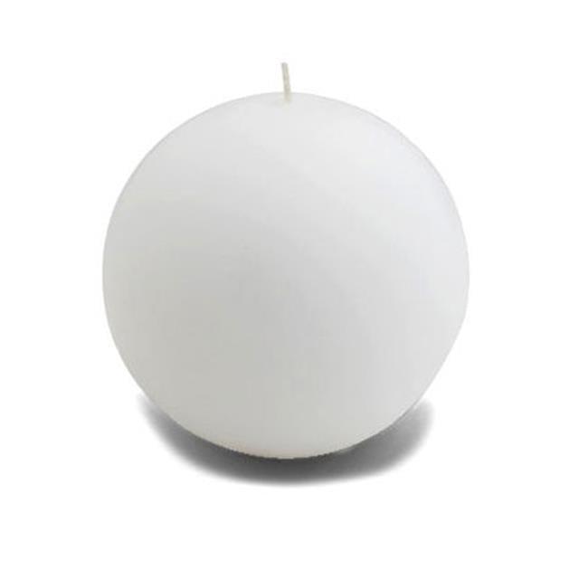 Zest Candle CBC-401 4 in. White Citronella Ball Candles -2pc-Box