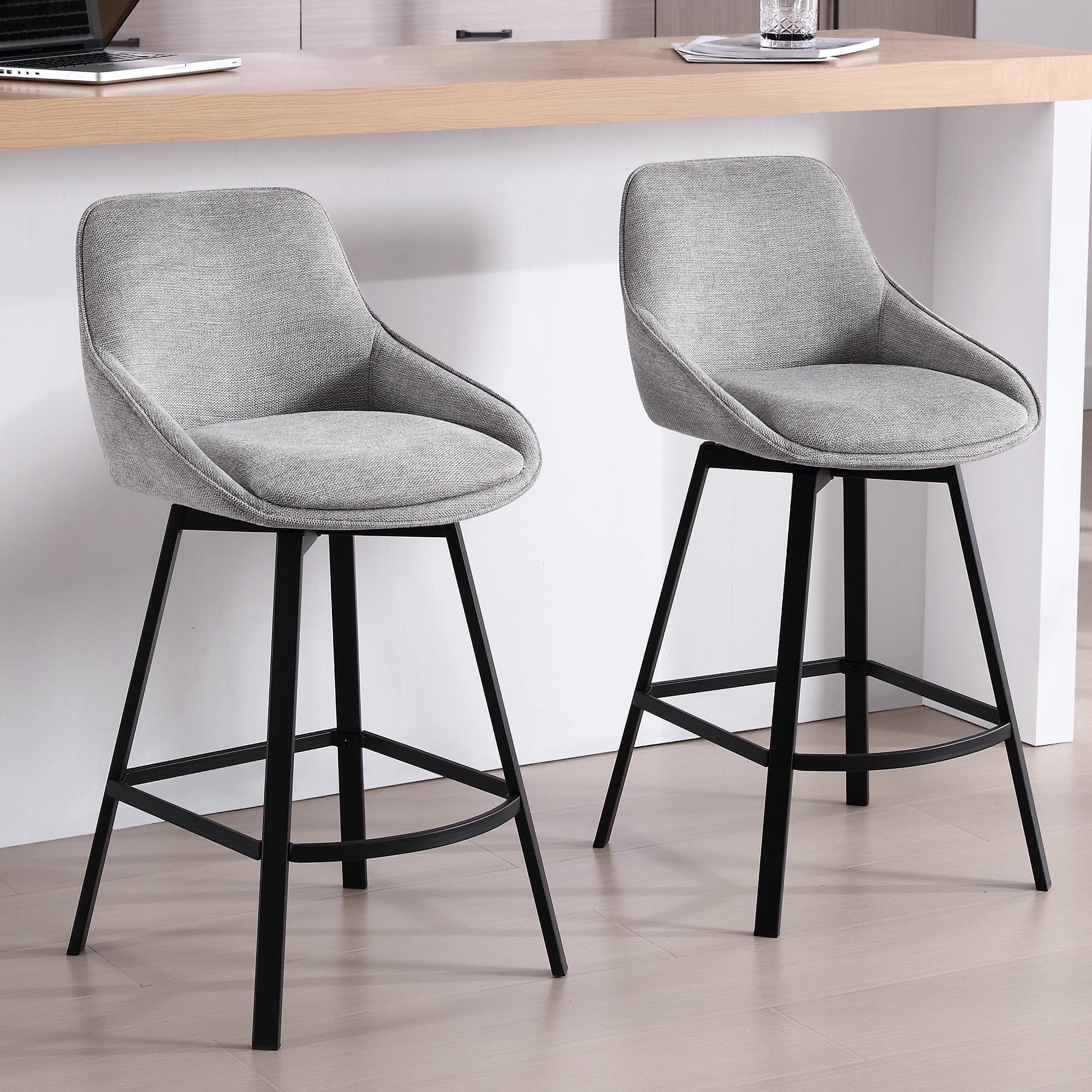 Corrigan Studio® Absalom Swivel 25.6'' Counter Stool (Set of 2)