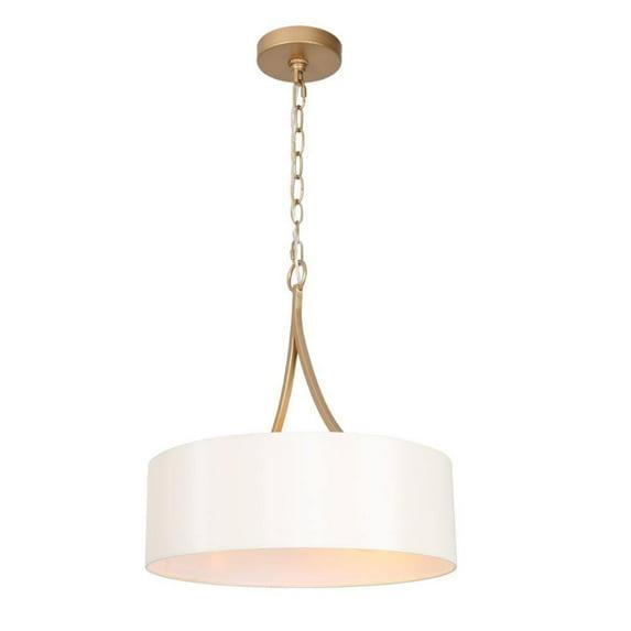 Zevni Modern 3-Light Dark Gold Farmhouse Chandelier, Classic Drum Pendant Light, Dining Room Island Pendant Hanging Light
