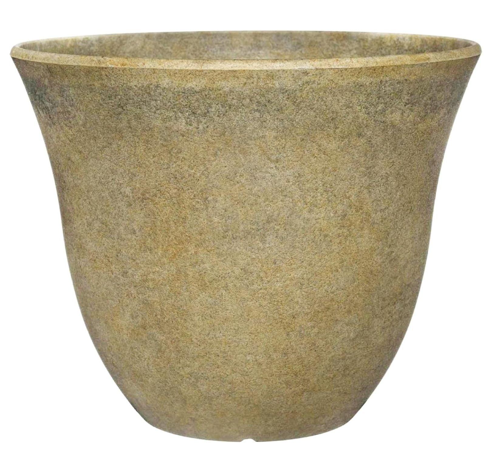 15" Fossil Stone Resin Outdoor Planter with UV Protection