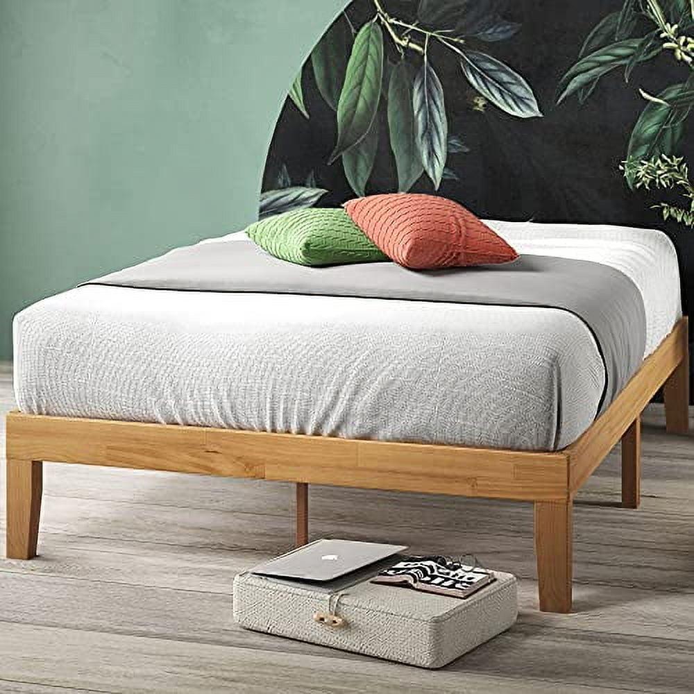 Full Moiz 14" Wood Platform Bed Frame Natural - Zinus