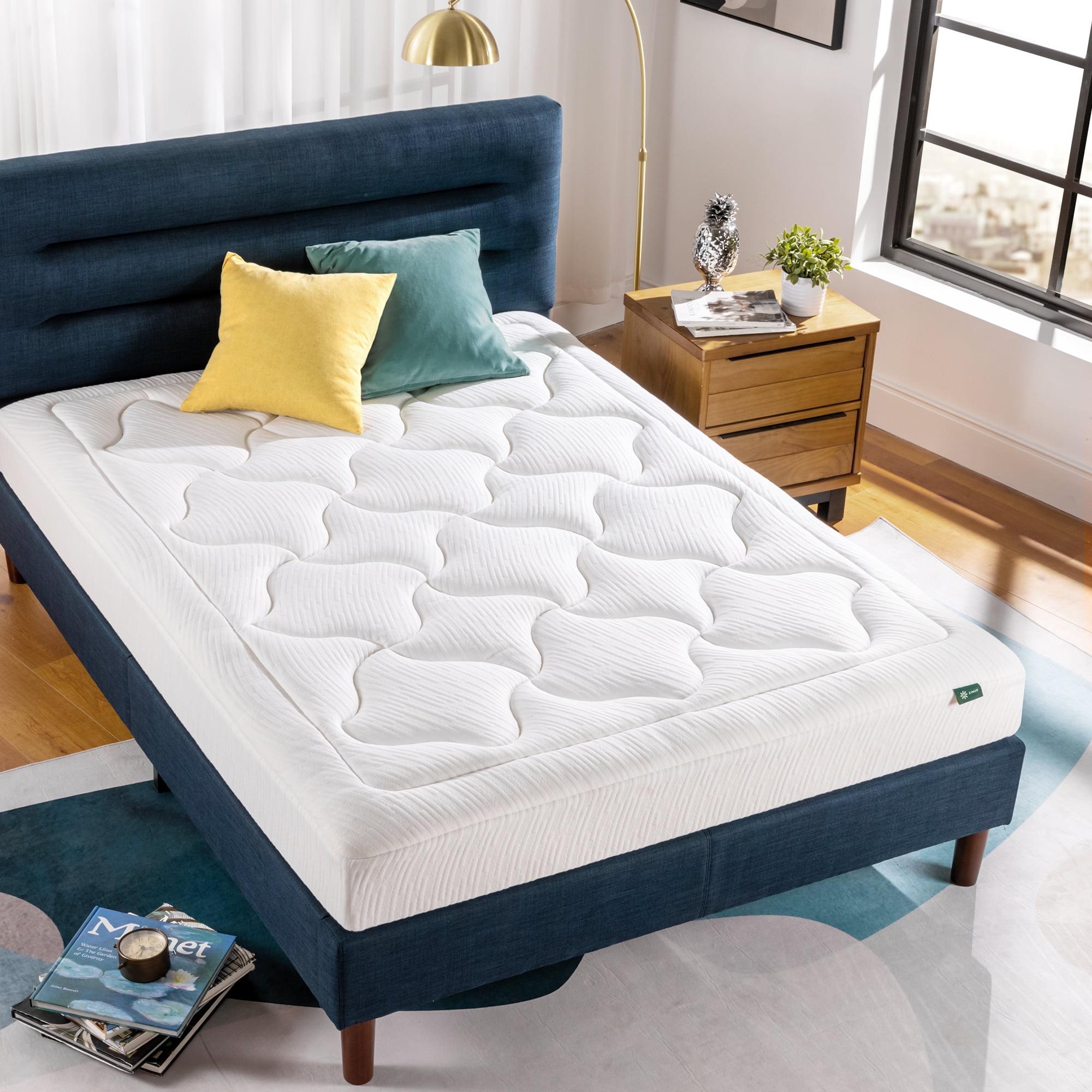 Twin 8" White Memory Foam Mattress with Quilted Cover