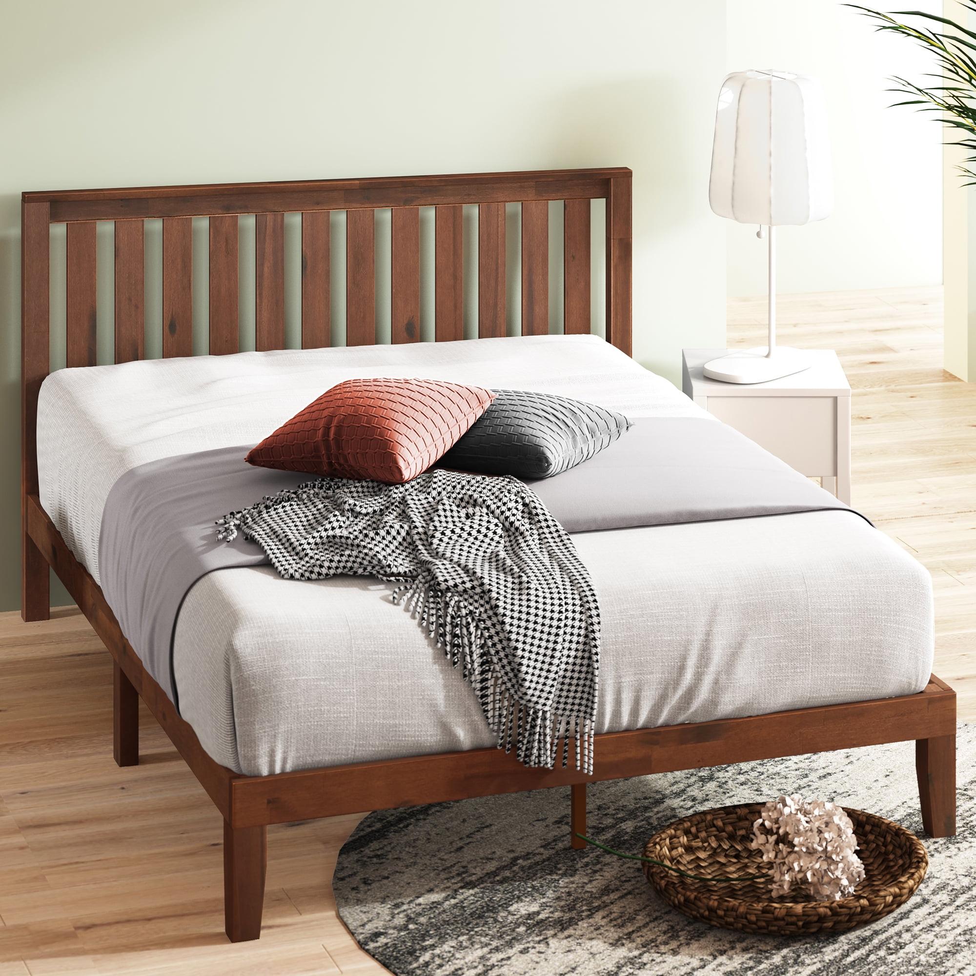 Zinus Vivek 37" Wood Platform Bed Frame with Headboard, Queen