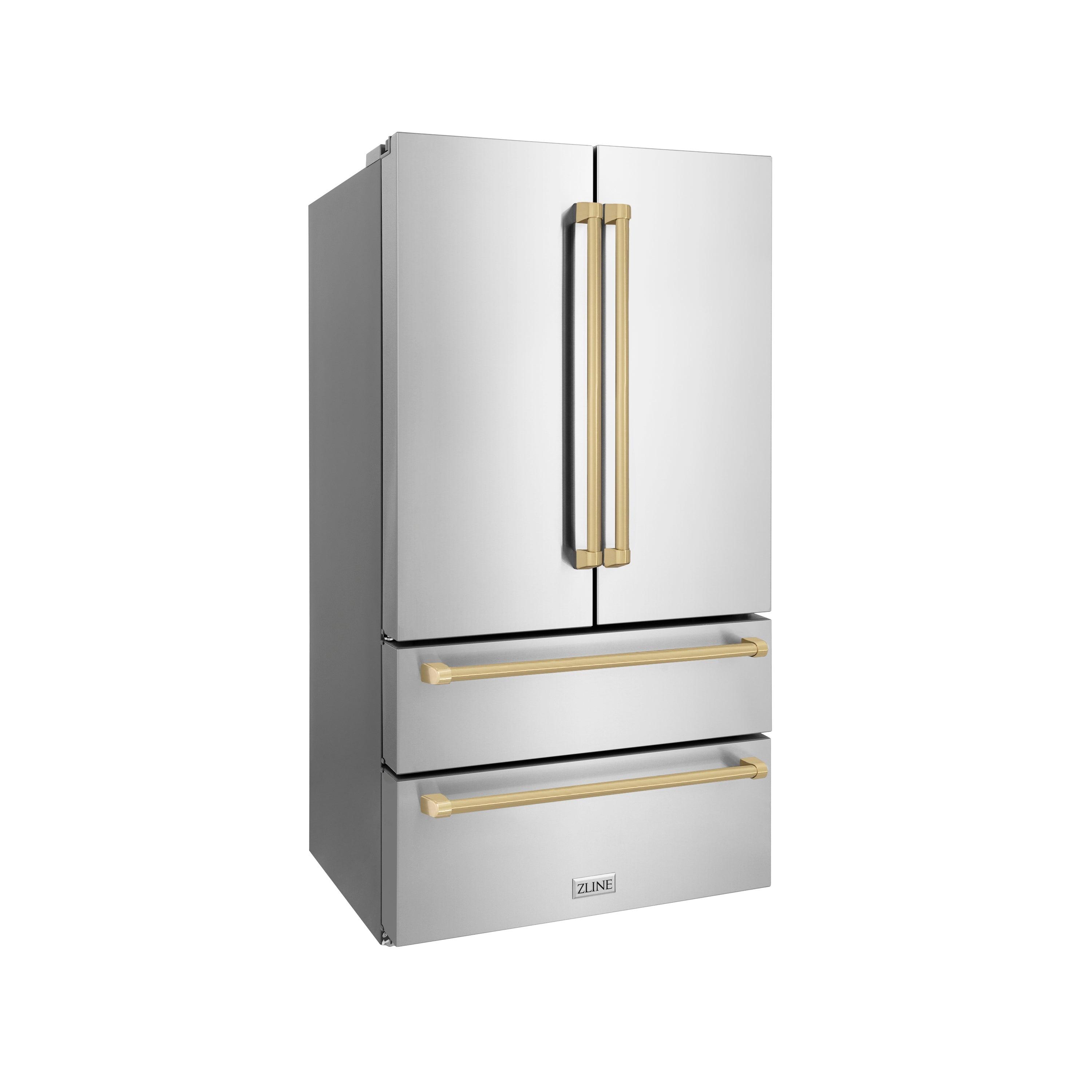 ZLINE 36" Autograph Edition French Door Refrigerator in Fingerprint Resistant Stainless Steel