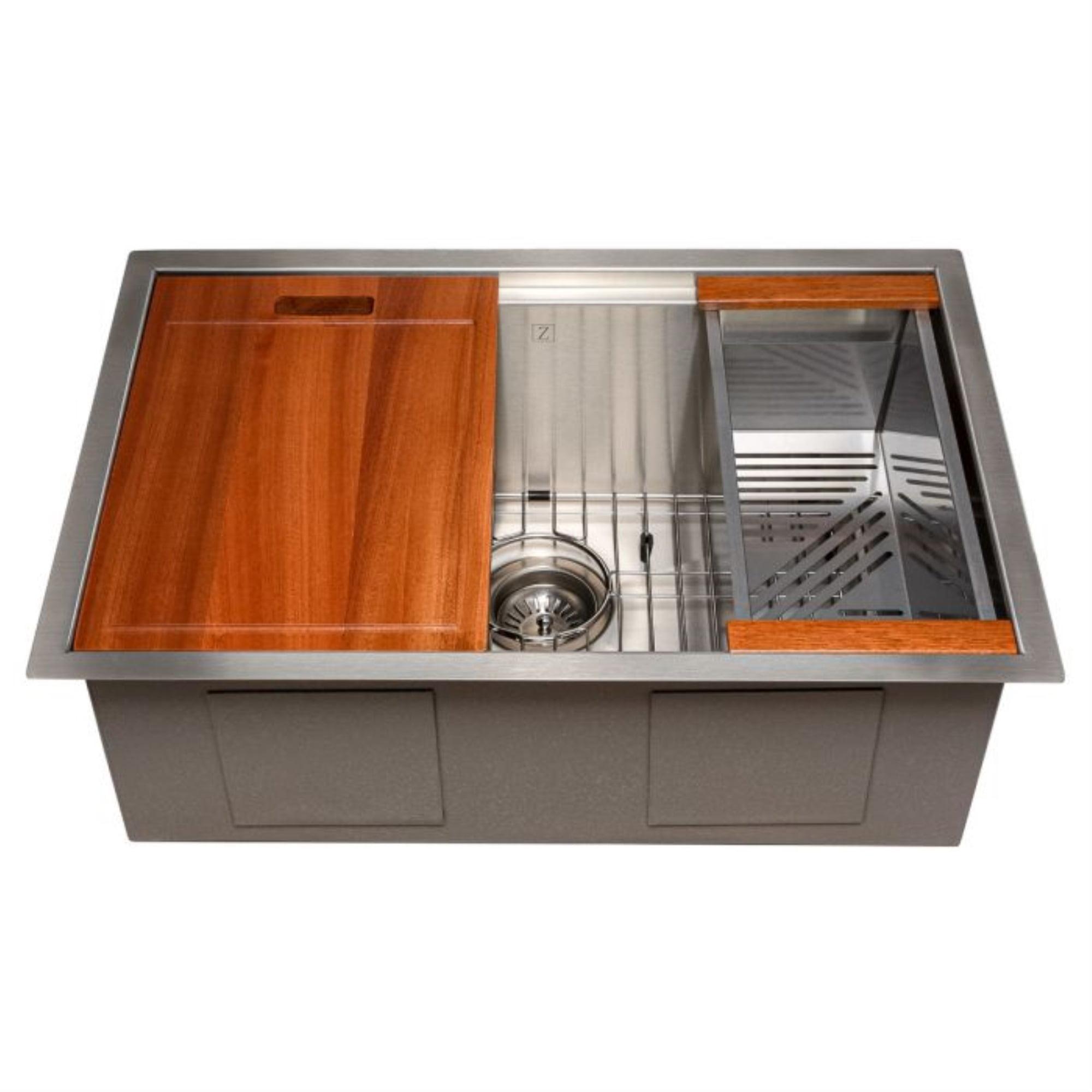 Zline Sls-27 27" Undermount Single Basin Stainless Steel Kitchen Sink - Stainless Steel