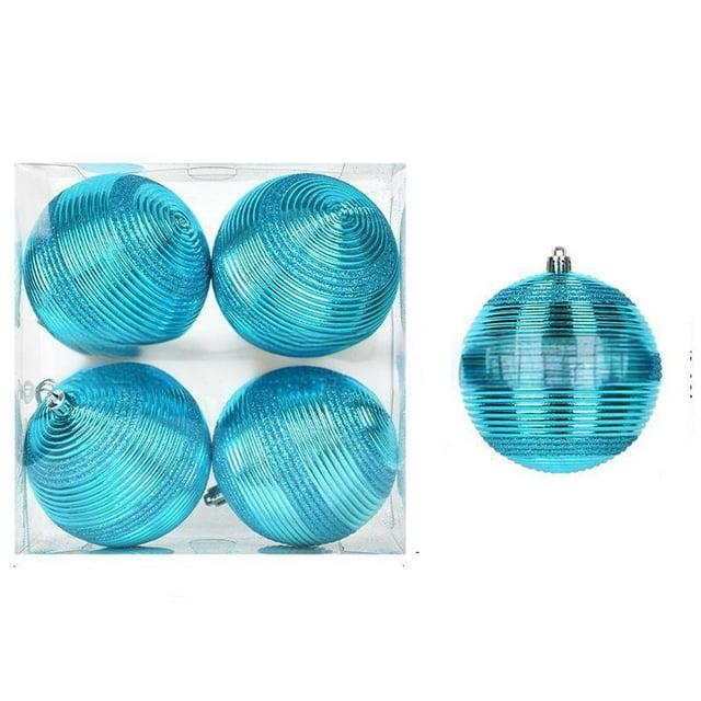 The Holiday Aisle® Shatterproof Swirling Ball Ornaments (Set of 4)