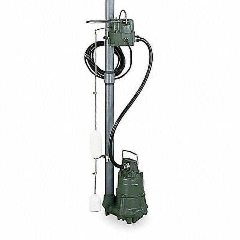 Cast Iron High-Temperature Submersible Sump Pump, 1/2 HP, 115V