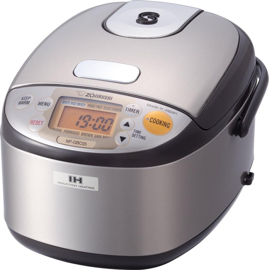 Zojirushi Induction Heating Rice Cooker & Warmer, 3 cups (uncooked), Stainless Dark Brown, Made in Japan: Japanese Brand, 7 Settings, NP-GBC05