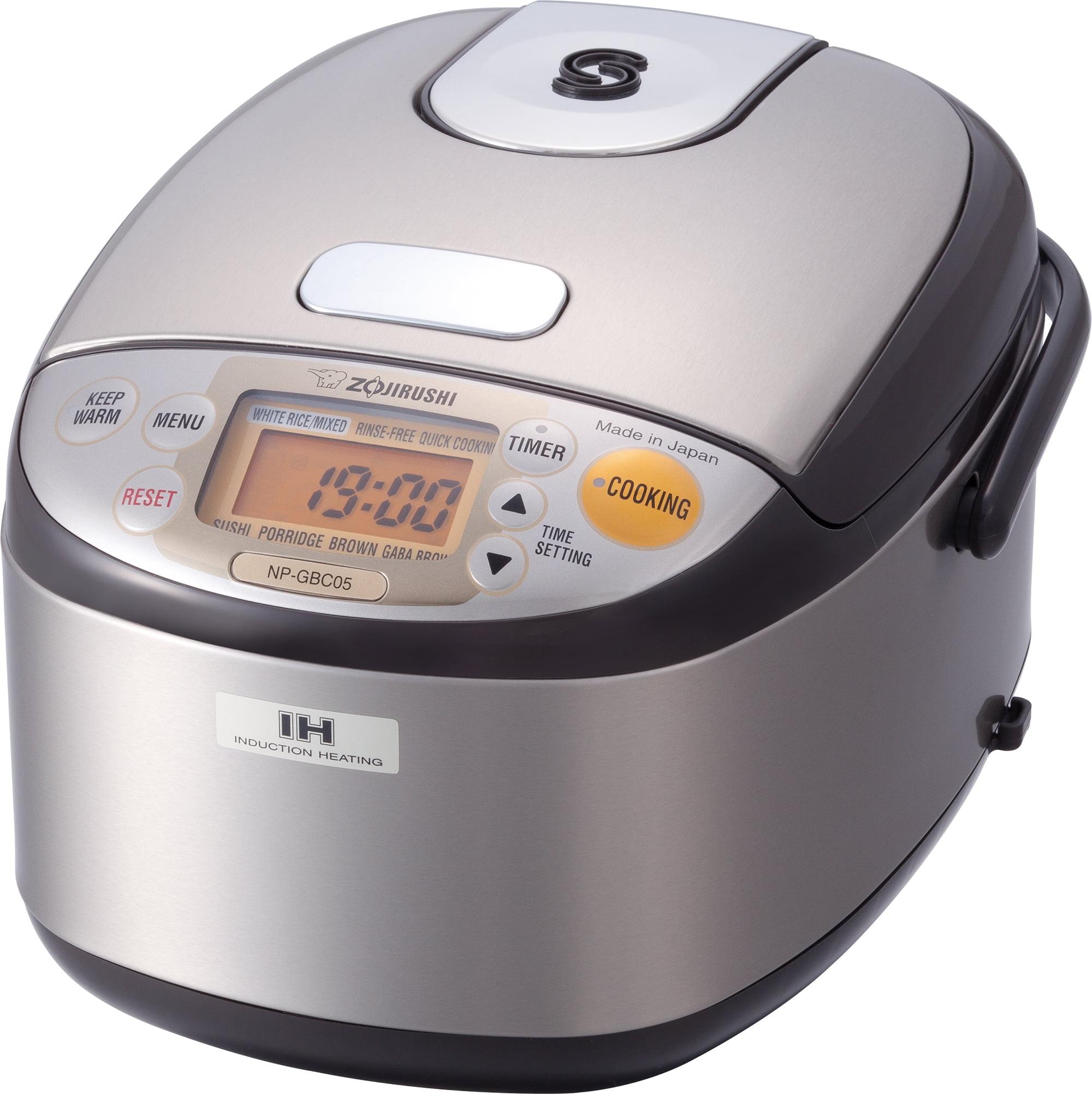 Zojirushi Induction Heating Rice Cooker & Warmer, 3 cups (uncooked), Stainless Dark Brown, Made in Japan: Japanese Brand, 7 Settings, NP-GBC05