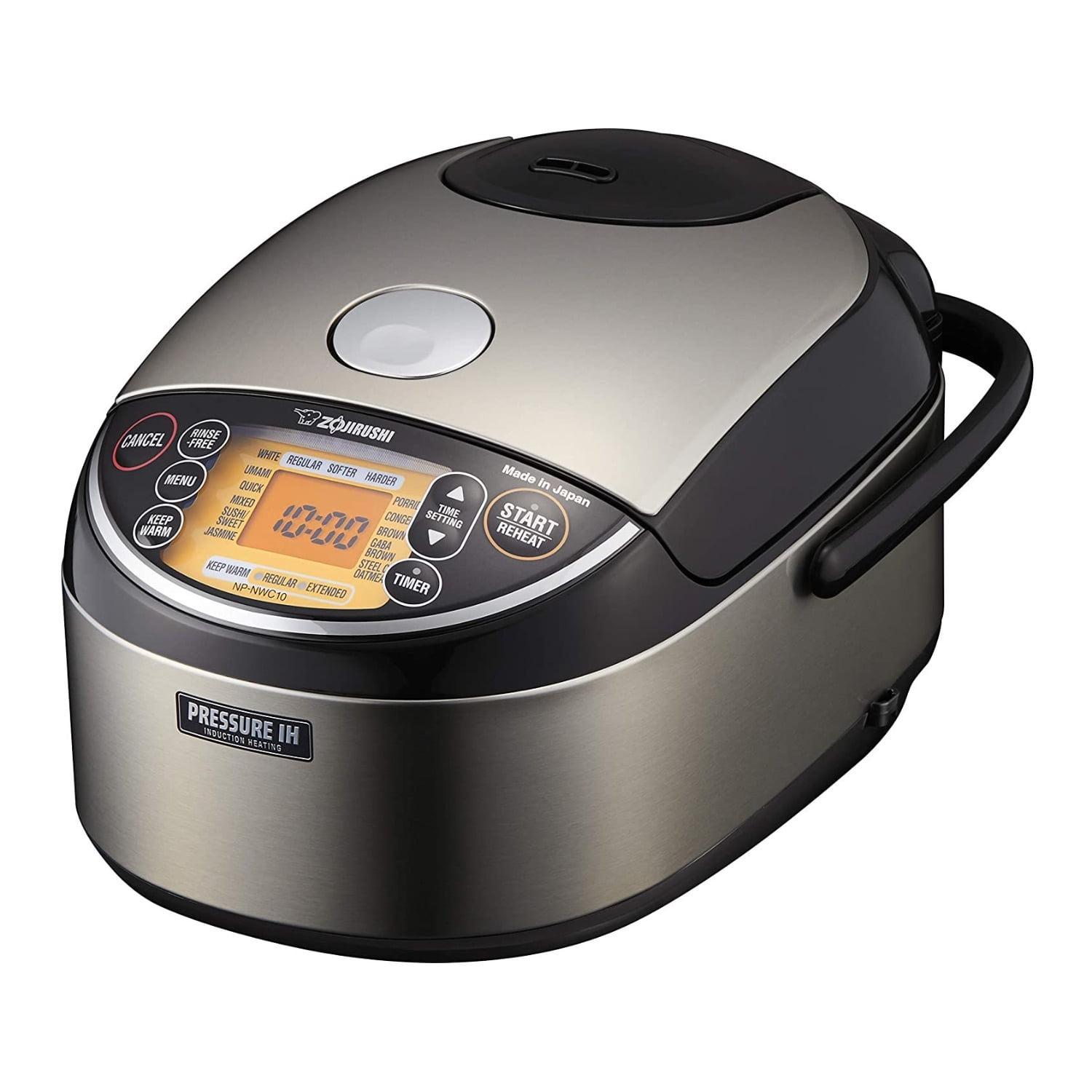 Zojirushi NP-NWC10XB Pressure Induction Heating Rice Cooker & Warmer 5.5 Cup (Uncooked): 11 Settings, Nonstick, 1240W