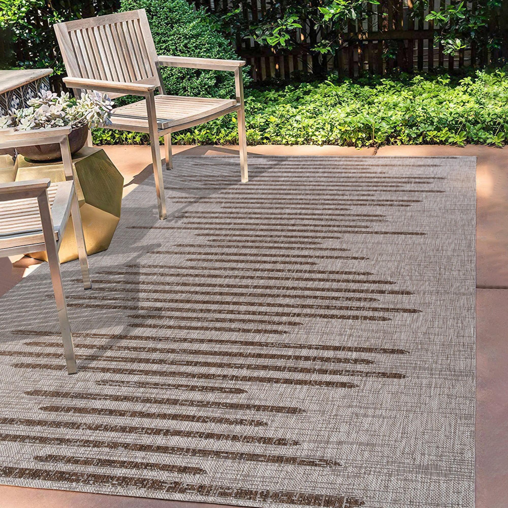 Zolak Berber Stripe Geometric Indoor/Outdoor Area Rug - JONATHAN Y