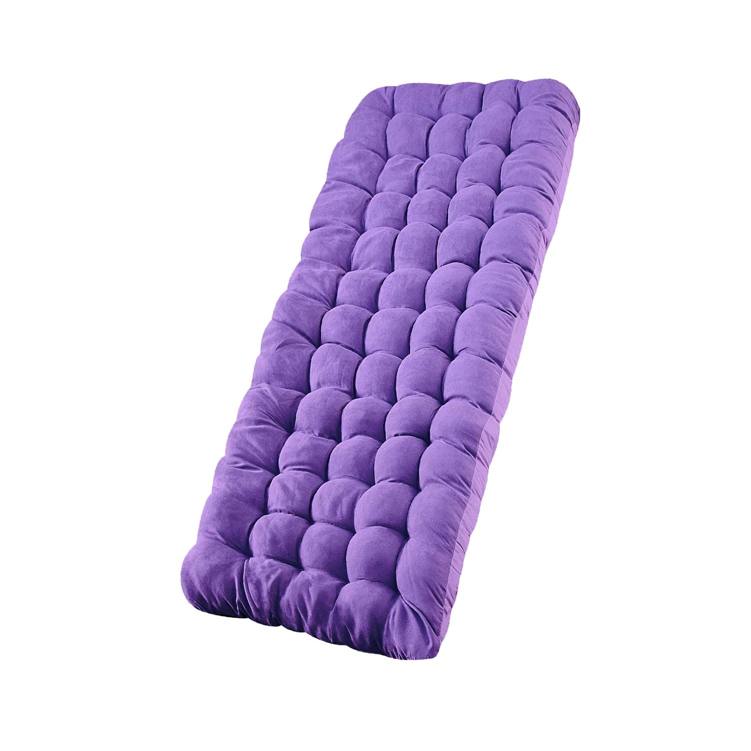 Lavender Cotton Outdoor Camping Cot Mattress with Waterproof Bottom