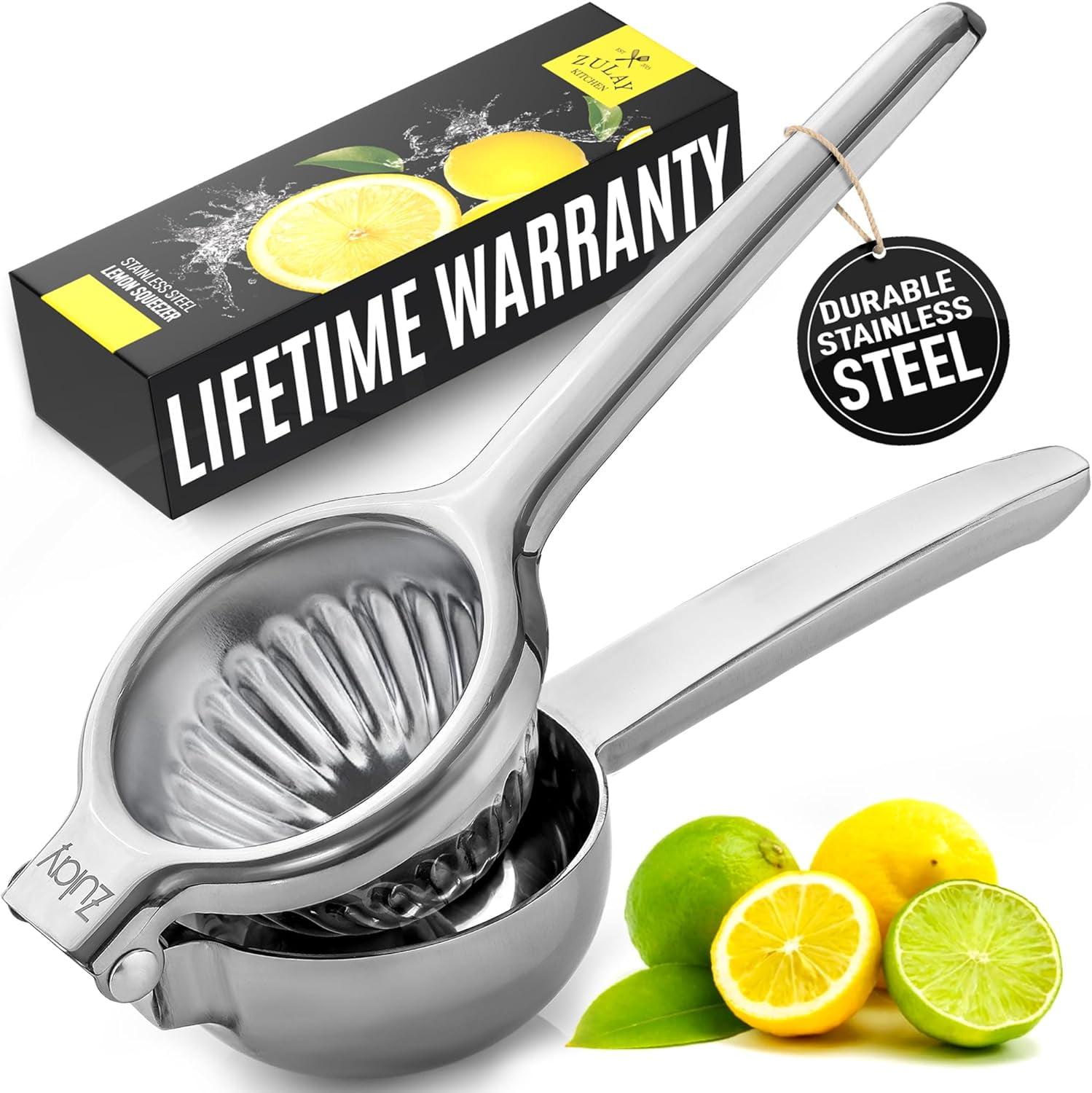 Heavy Duty Stainless Steel Citrus Press Juicer and Lime Squeezer