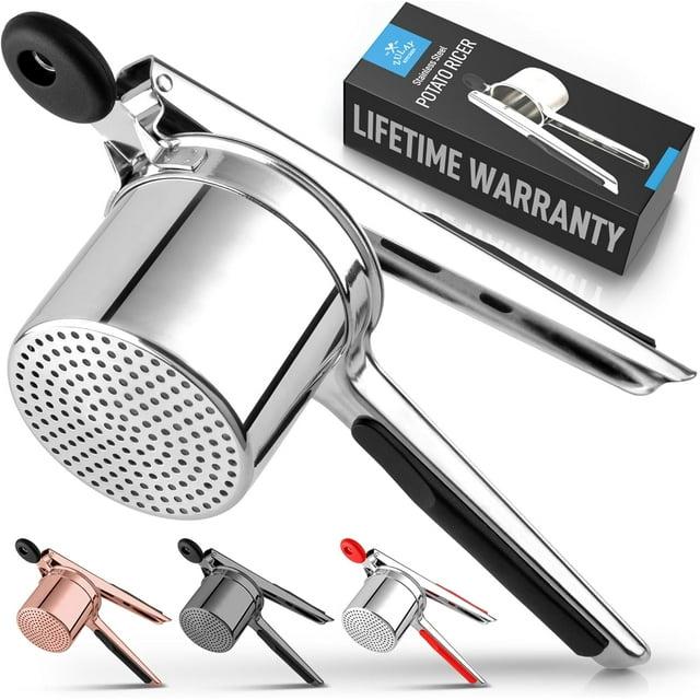 Zulay Kitchen Zulay Kitchen Large 13.5oz Potato Ricer Stainless Steel Heavy Duty Masher with Non-Slip Handle