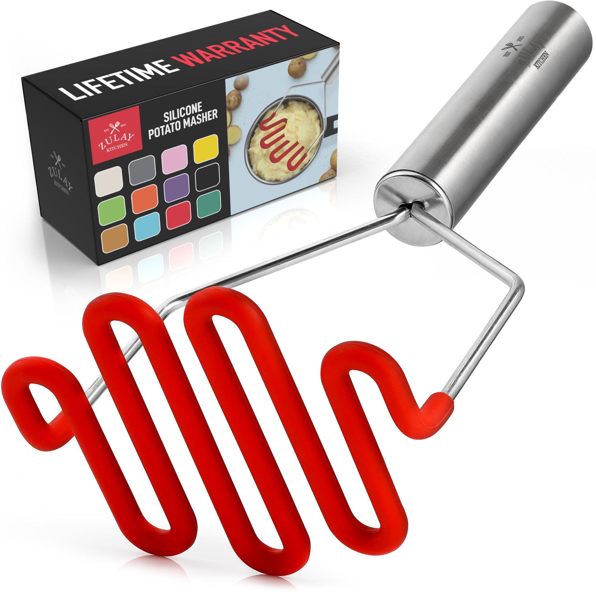 Zulay Kitchen Potato Masher with Premium Silicone Coated