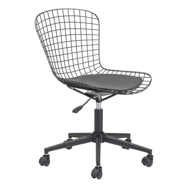 Zuo® Modern Wire Mid-Back Office Chair, Black