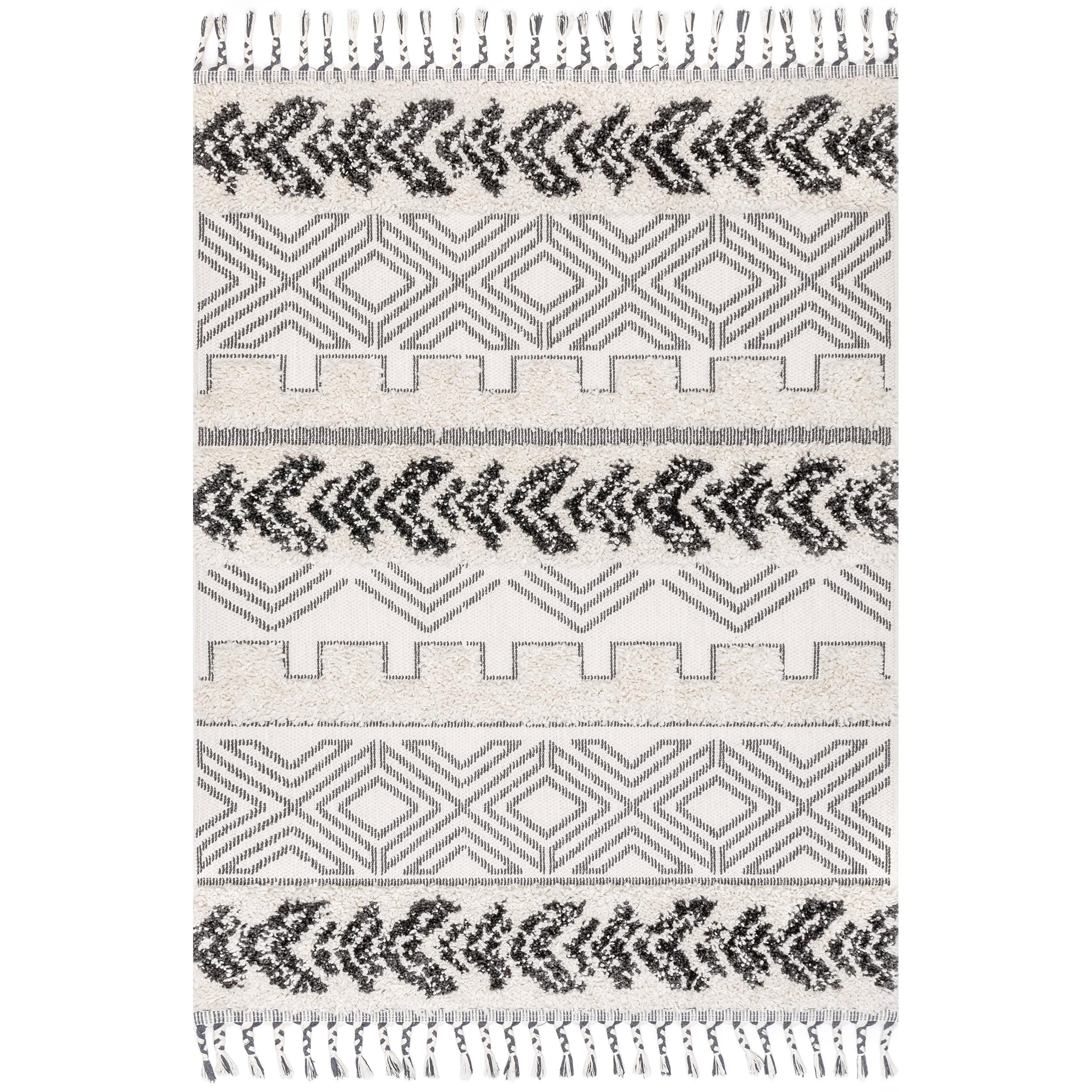 nuLOOM Zuri Shaggy Banded Area Rug