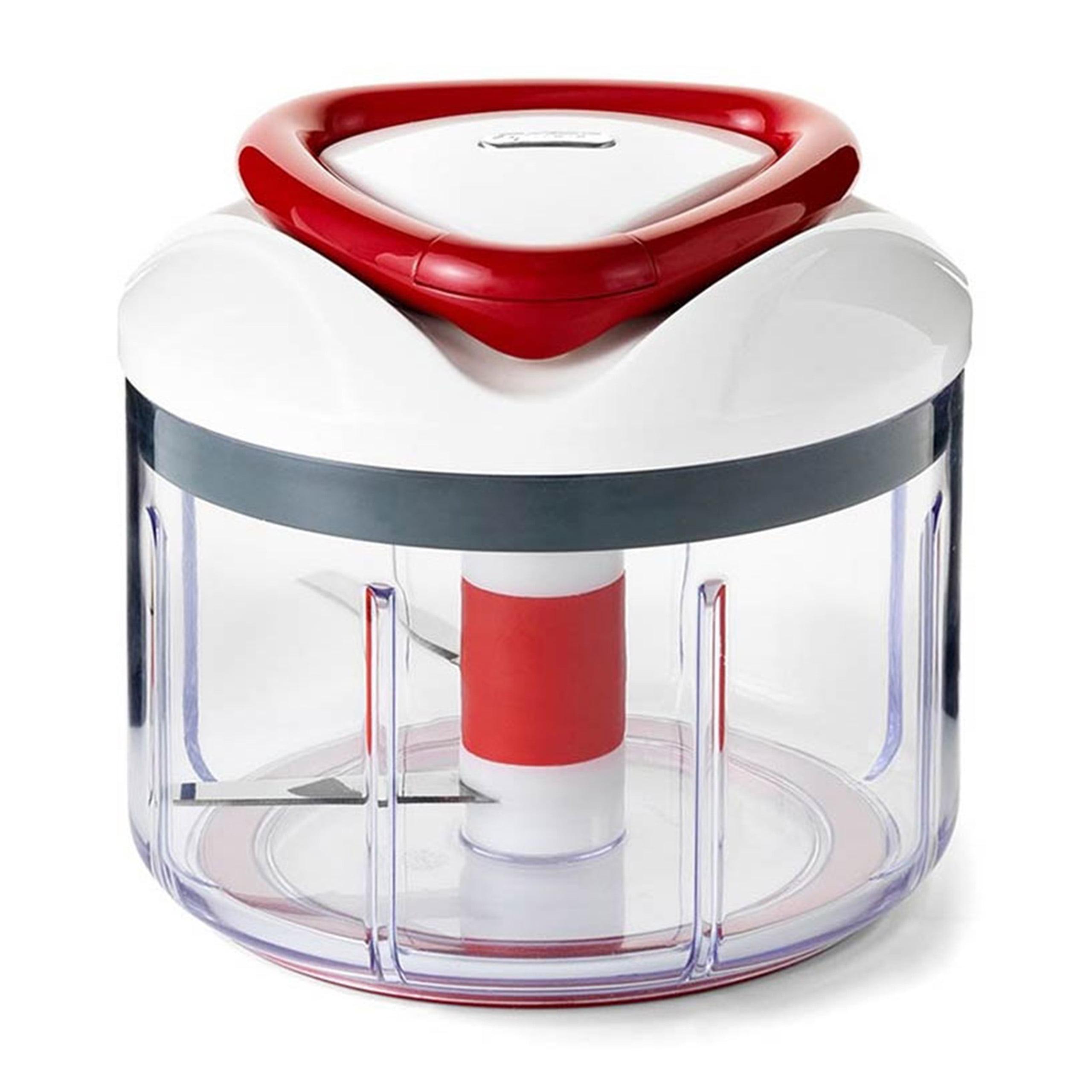 Zyliss Red Plastic Manual Food Processor with Stainless Steel Blades