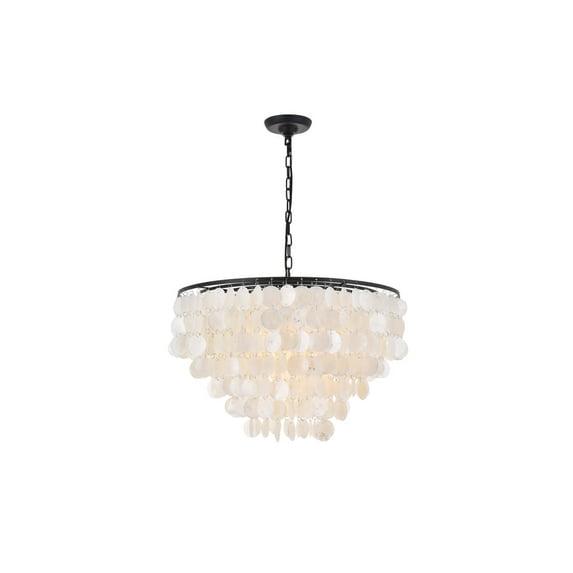 Elegant Lighting Selene 6 light Black Pendant