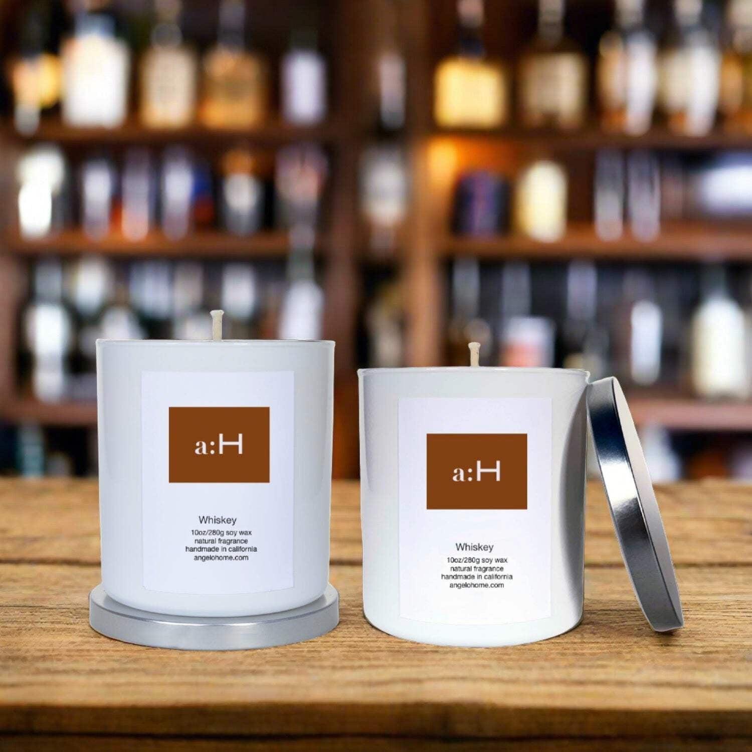 a:H Scented Candle 2pk - Whiskey