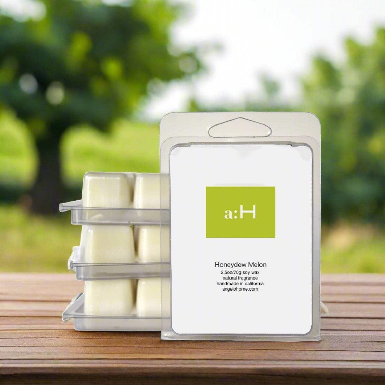 Handcrafted Honeydew Melon Scented Soy Wax Melts 4-Pack