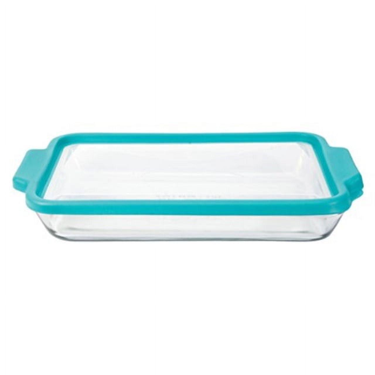 Anchor Hocking 3-Quart Glass Baking Dish with Teal Lid