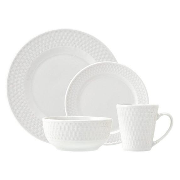 Elle Decor Juliette 16 Piece Porcelain China Dinnerware Set - Service for 4