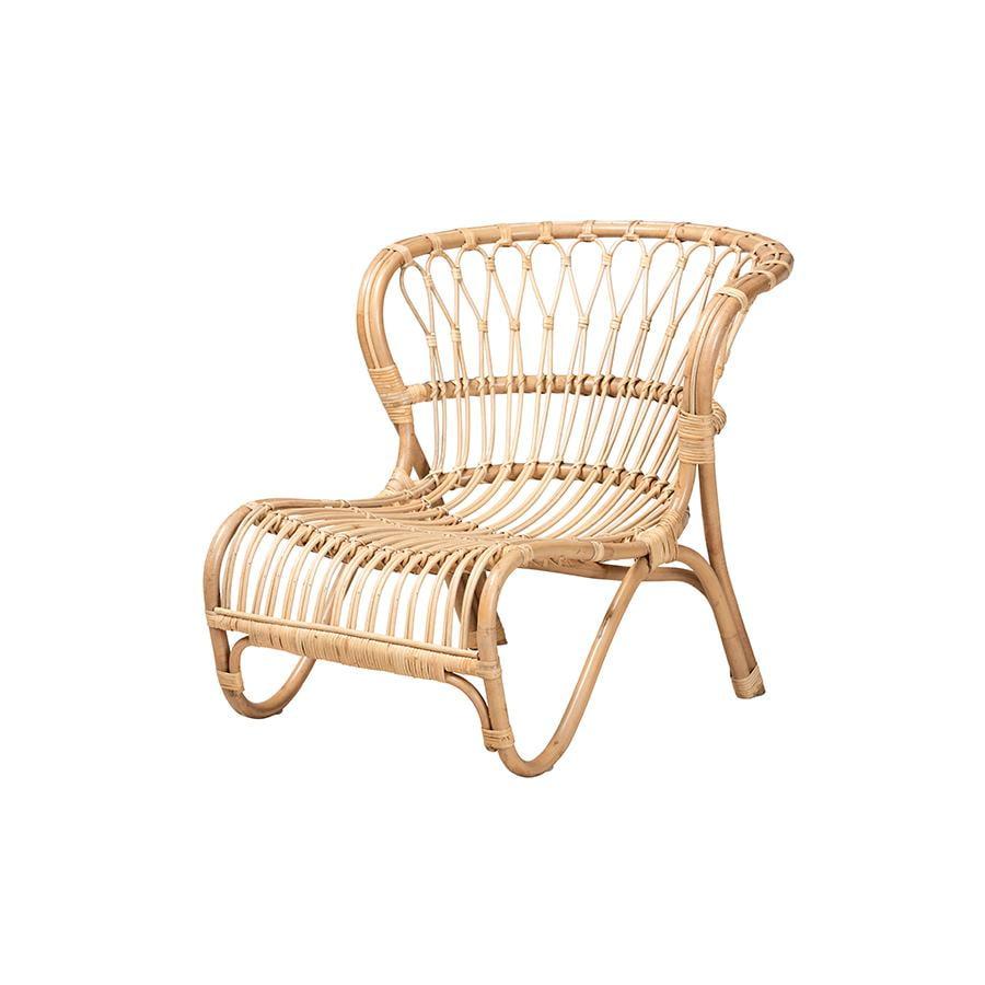 bali & pari Alaya Rattan Accent Chair: Handcrafted, Indoor Furniture, No Ottoman