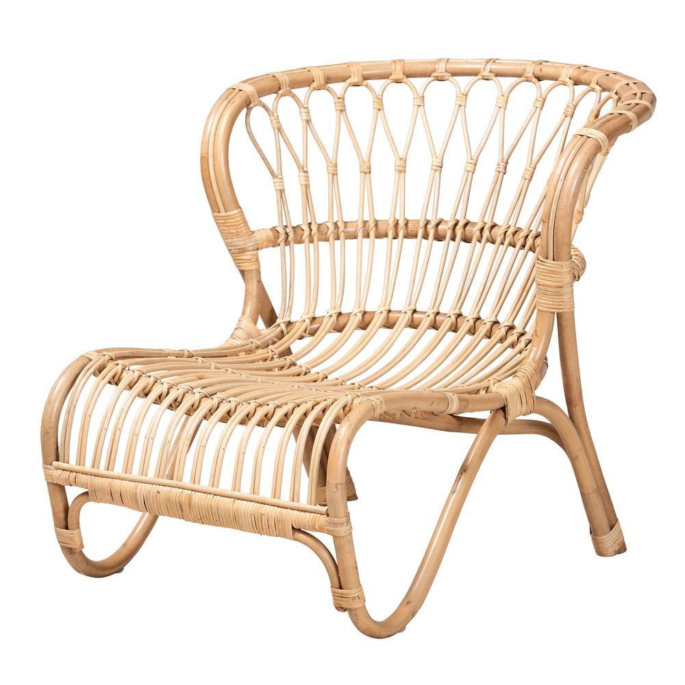 Alaya Natural Brown Handcrafted Rattan Accent Chair