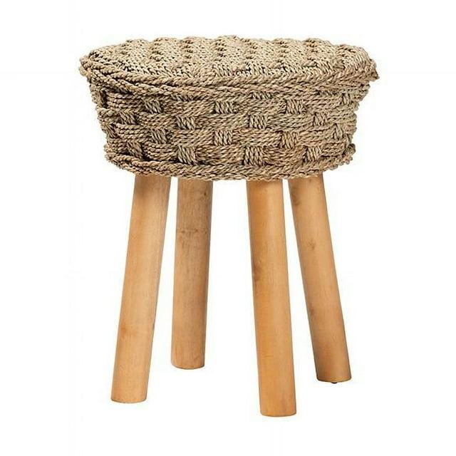 Highland Dunes Aaqil Seagrass Accent Stool