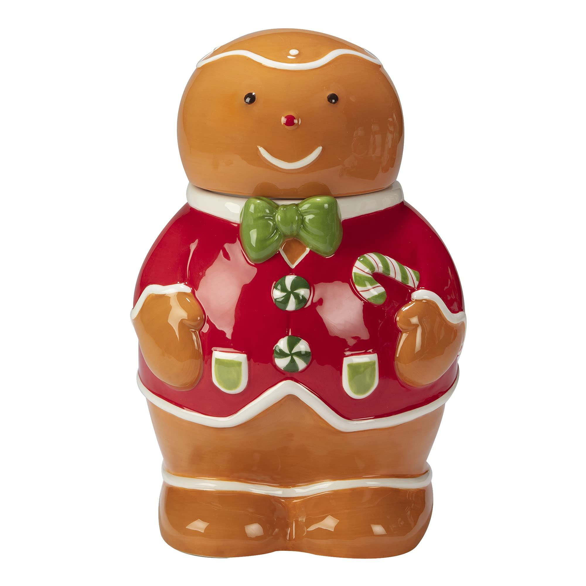 72oz Earthenware Holiday Magic Gingerbread 3-D Cookie Jar - Certified International