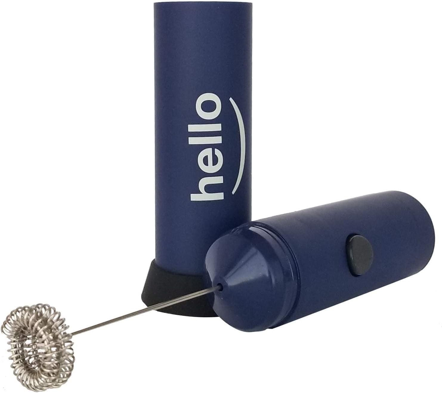 MatchaDNA Milk Frother Hello Double Whisk Head, Handheld Battery Operated Electric