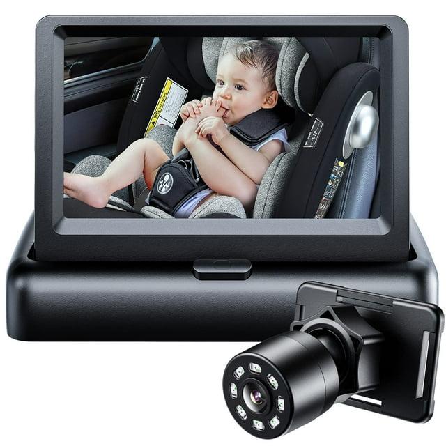 Itomoro Baby Car Mirror, View Infant in Rear Facing Seat with Wide Crystal Clear View,360Â° Rotation Plug and Play Easy Install baby car monitor 1080p
