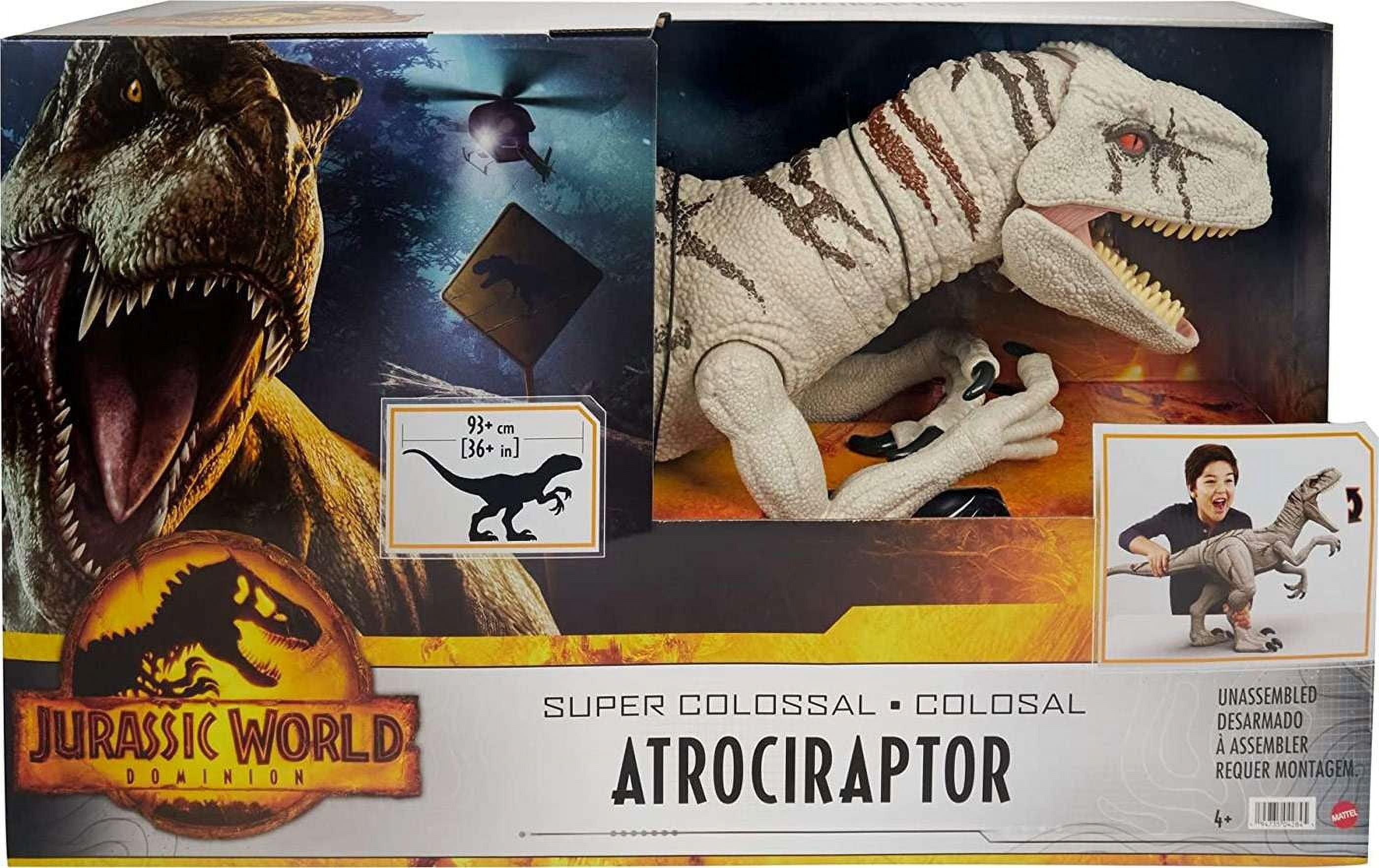 Super Colossal White and Brown Plastic Dinosaur Action Figure